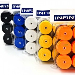 【INFIN】12入袋裝透氣孔黏手超耐磨握把皮(0.75mm)